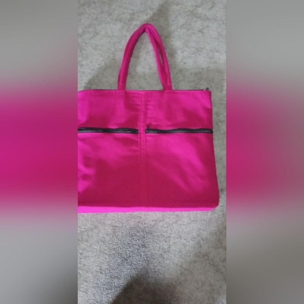 Vibrant Pink and Blue Tote Bag - Picture 3 of 4